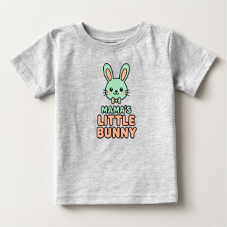 イースターの赤ちゃん服 かわいいウサギのプリントTシャツ ベビーTシャツ