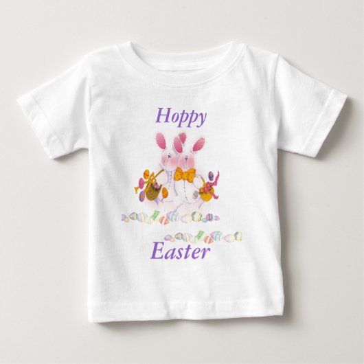 イースターの赤ちゃんTシャツ ベビーTシャツ (正面)