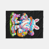 イースターの野球ドリップアイス服少年 フリースブランケット (正面(横))