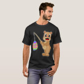 イースターの釣りをするクマ Tシャツ (正面フル)