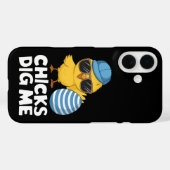 イースターの面白いイースターエッグハント「ひよこたちは僕が好き」 Case-Mate iPhoneケース (裏面 (横))