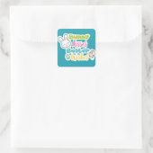 イースターの願いとバニーキスのパーティーシール スクエアシール (バッグ)