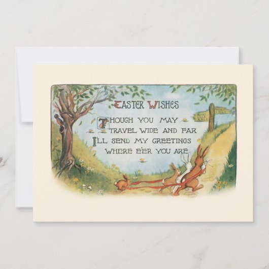 イースターの願いを持って市場に出回るヴィンテージの束 シーズンカード (正面)