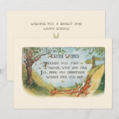 イースターの願いを持って市場に出回るヴィンテージの束 シーズンカード (正面/裏面)