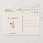 イースターの願いを持って市場に出回るヴィンテージの束 ポストカード (裏面)