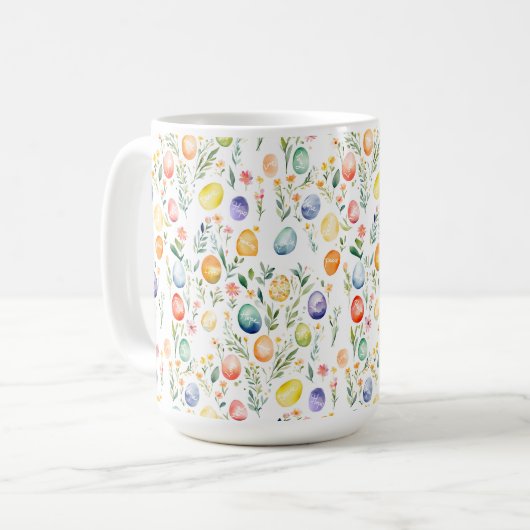 イースターの願いテーブルクロス コーヒーマグカップ (正面左)