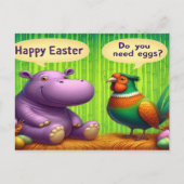 イースターの願い:キジの卵の提供 シーズンポストカード (正面)