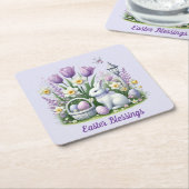 イースターの願い スクエアペーパーコースター (アングル)