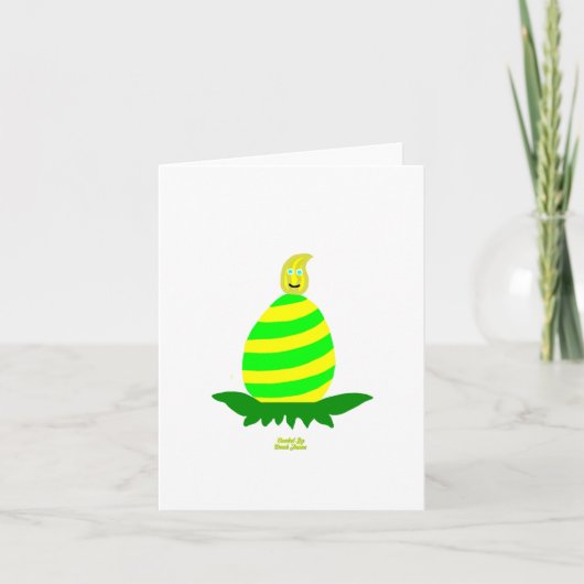 イースターの願い 小さな縦型グリーティングカード カード (正面)