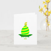 イースターの願い 小さな縦型グリーティングカード カード (黄色い花)