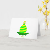 イースターの願い 標準横型グリーティングカード カード (黄色い花)