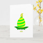 イースターの願い 標準縦グリーティングカード カード (黄色い花)