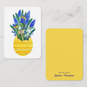 イースターの飾りとブドウの花の水彩画カード ノートカード (正面/裏面)