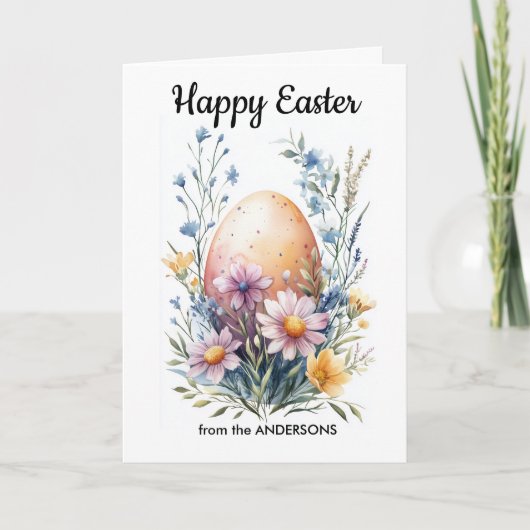 イースターの飾り卵１個 シーズンカード (正面)