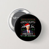 イースターの4日目の楽しいビデンのイースターのお菓子のクリスマスのメンズ服 缶バッジ (正面&裏面)