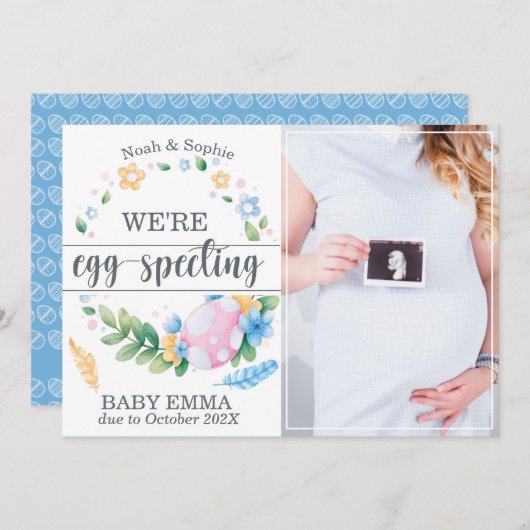 イースターの「Wer's egg-specting」の発表 シーズンカード (正面/裏面)