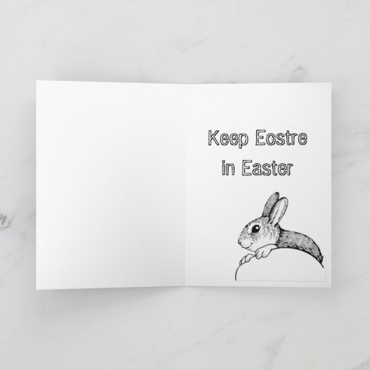 イースターのEostreを保って下さい シーズンカード (内部)