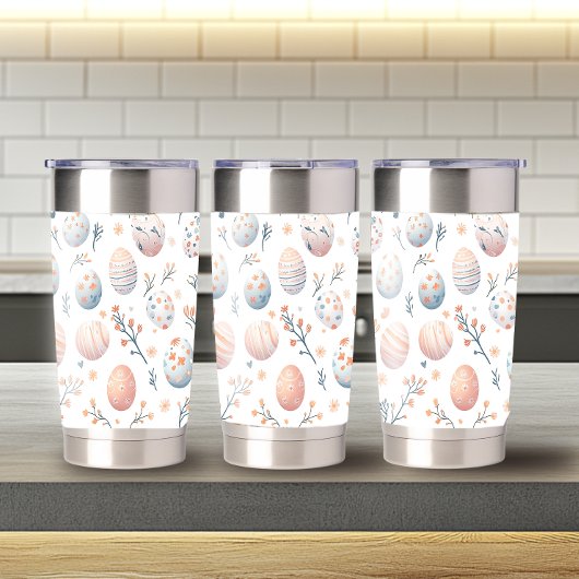 イースターはっきりしたパターン20ozサーマルタンブラー 保温保冷タンブラー