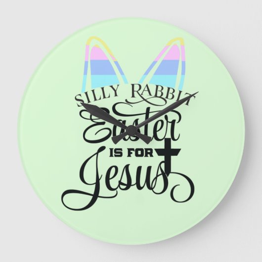 イースターはイエスのためにある ラージ壁時計 (正面)