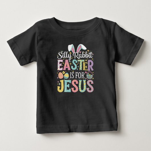 イースターはイエスのためのもの ウサギ イースター ベビーTシャツ (正面)