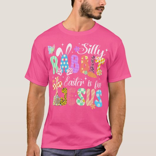 イースターはイエスのためのもの ウサギ キリスト かわいい Tシャツ (正面)