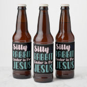 イースターはイエスのための復活祭 Silly Rabbit ビールラベル (ボトル)