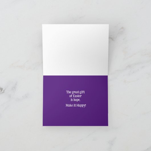 イースターはホープ折り畳まれたイースターグリーティングカード カード (内部)