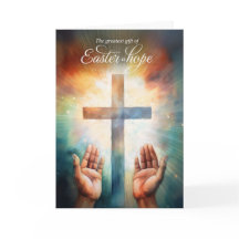 イースターは十字架で神に手を開く