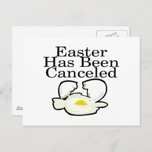 イースターは取り消されました シーズンポストカード (正面/裏面)