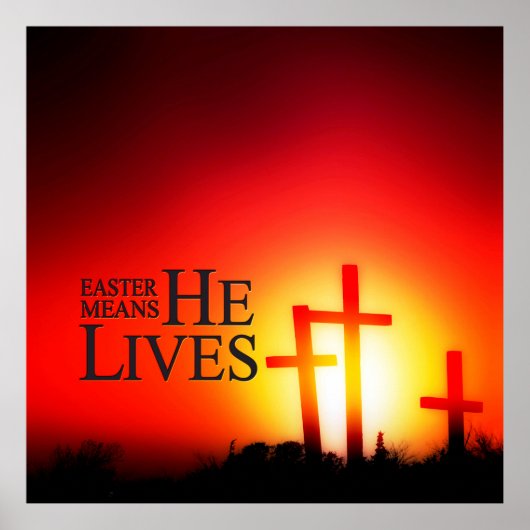 イースターは彼が生きるプリント ポスター (正面)