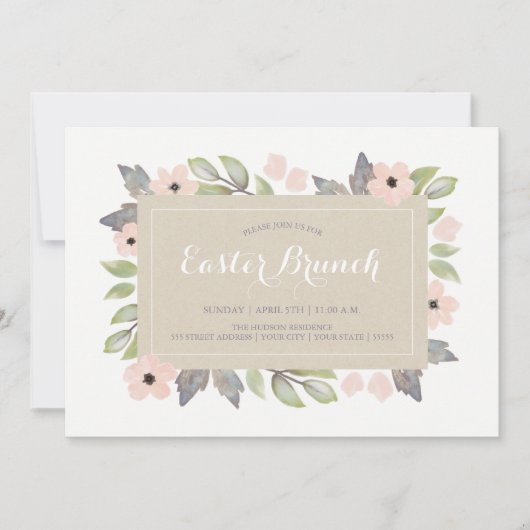 イースターは招待状ブランチの活気付きます 招待状 (正面)