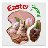 イースターは来の – かわいい雛 ポスター (正面)