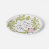 イースターは神の愛の贈り物フローラリース ペーパープレート (アングル)