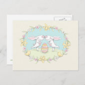 イースターは郵便はがきに接吻します シーズンポストカード (正面/裏面)