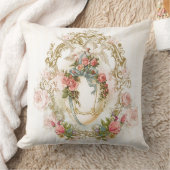 イースターは、上がりましたり、金ゴールドの鳩ベージュ色花柄に卵を投げつけましたり、飾ります クッション (ブランケット)