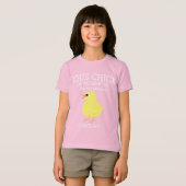 イースターひよこのパーソナライズなアレルギー警報 トドラーTシャツ (正面フル)