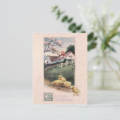 イースターひよこのヤードのミズキ木 シーズンポストカード (スタンド正面)