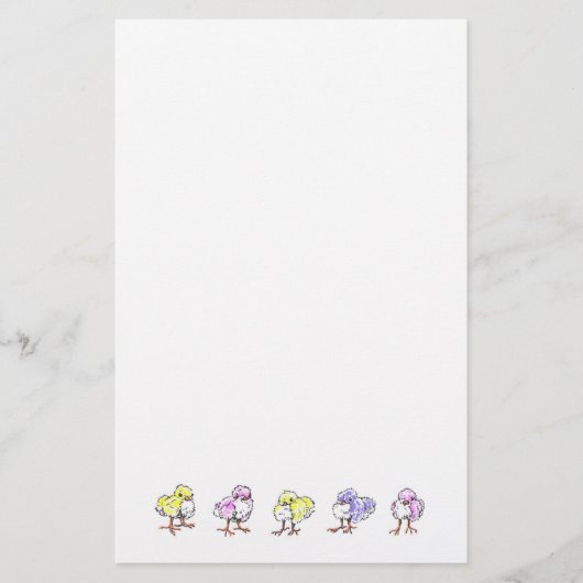 イースターひよこの文房具 便箋 (正面)