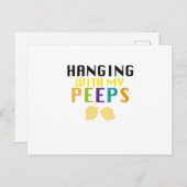 イースターぶら下がったのピーッおもしろいプで シーズンポストカード (正面/裏面)