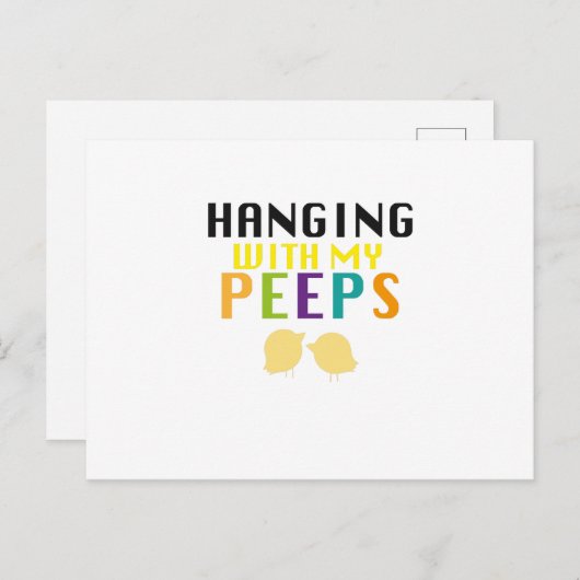 イースターぶら下がったのピーッおもしろいプで シーズンポストカード (正面/裏面)