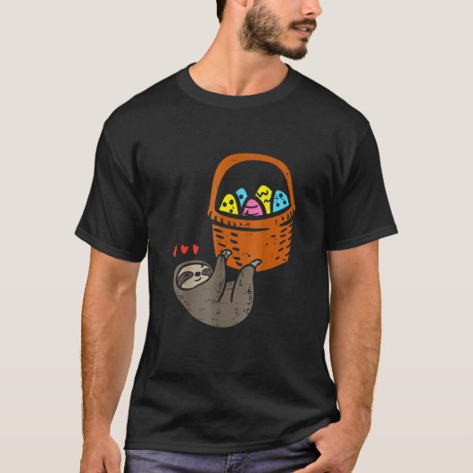 イースターぶら下がったスロッスの卵かご動物 Tシャツ (正面)