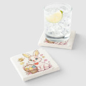 イースターよくはしゃぐバニー ストーンコースター (横)