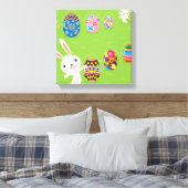 イースターよくはしゃぐバ絵を描ニグ キャンバスプリント (インサイチュ (寝室))