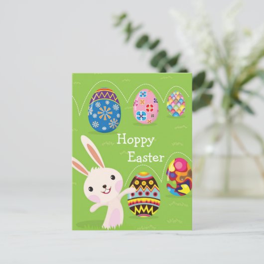 イースターよくはしゃぐバ絵を描ニグ シーズンポストカード (スタンド正面)