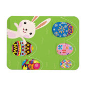 イースターよくはしゃぐバ絵を描ニグ マグネット (横)