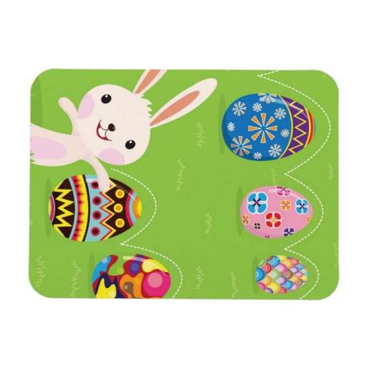 イースターよくはしゃぐバ絵を描ニグ マグネット (横)