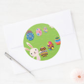 イースターよくはしゃぐバ絵を描ニグ ラウンドシール (封筒)