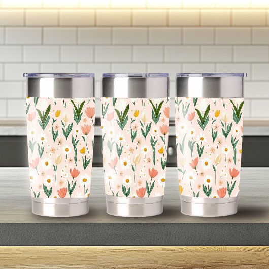 イースターよくはしゃぐパターン20ozサーマルタンブラー 保温保冷タンブラー