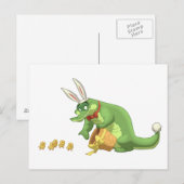 イースターわに郵便はがき シーズンポストカード (正面/裏面)