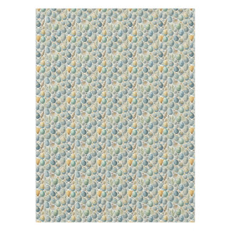 イースターをテーマにしたテーブルクロスと卵と貝殻 テーブルクロス